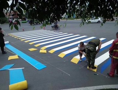 汉中汉中彩色路面标线施工